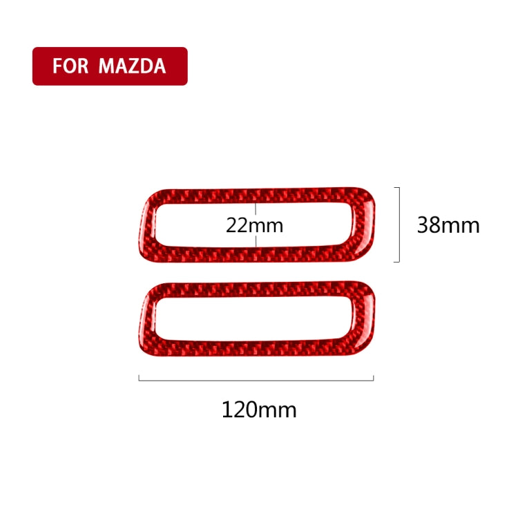 Car Carbon Fiber A-pillar Air Outlet Decorative Sticker for Mazda CX-5 2017-2018, Left and Right Drive (Red) - In Car by buy2fix | Online Shopping UK | buy2fix