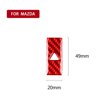 Car Carbon Fiber Warning Light Decorative Sticker for Mazda CX-5 2017-2018, Left and Right Drive (Red) - In Car by buy2fix | Online Shopping UK | buy2fix