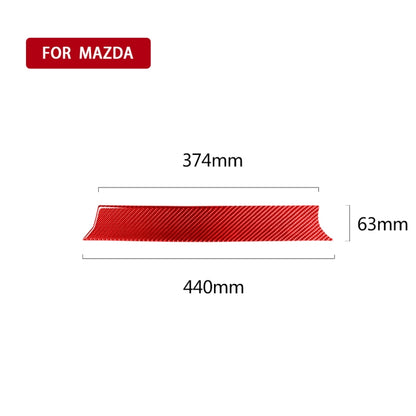 Car Carbon Fiber Dashboard Panel Decorative Sticker for Mazda CX-5 2017-2018, Left and Right Drive (Red) - In Car by buy2fix | Online Shopping UK | buy2fix