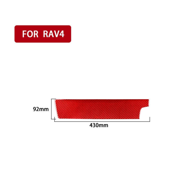 Car Carbon Fiber Passenger Center Control Panel Decorative Sticker for Toyota RAV4 2006-2013, Right Drive (Red) - In Car by buy2fix | Online Shopping UK | buy2fix