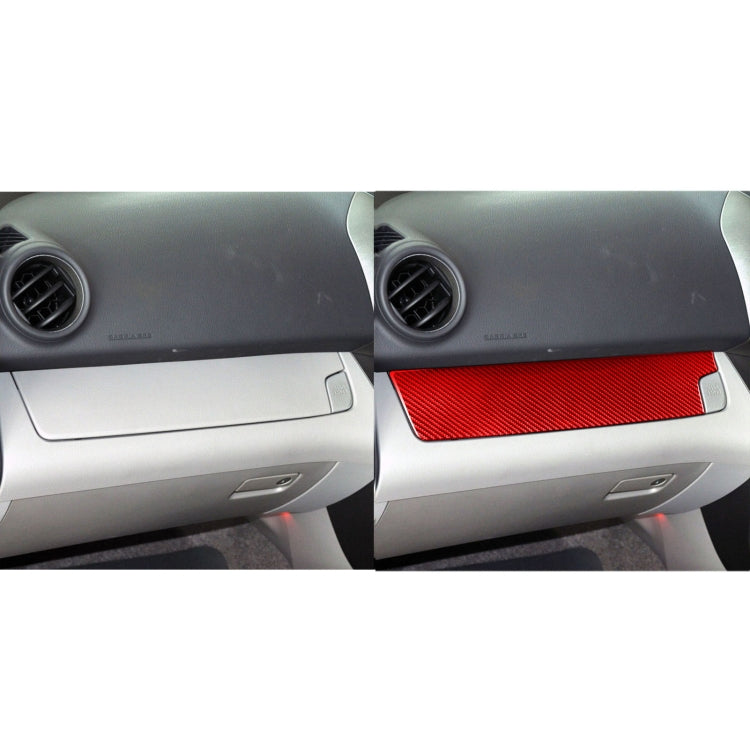 Car Carbon Fiber Passenger Center Control Panel Decorative Sticker for Toyota RAV4 2006-2013, Right Drive (Red) - In Car by buy2fix | Online Shopping UK | buy2fix