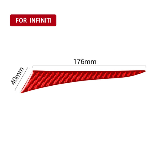 Car Carbon Fiber Dashboard Left Side Decorative Sticker for Infiniti Q50 2014-2020, Left Drive (Red) by buy2fix