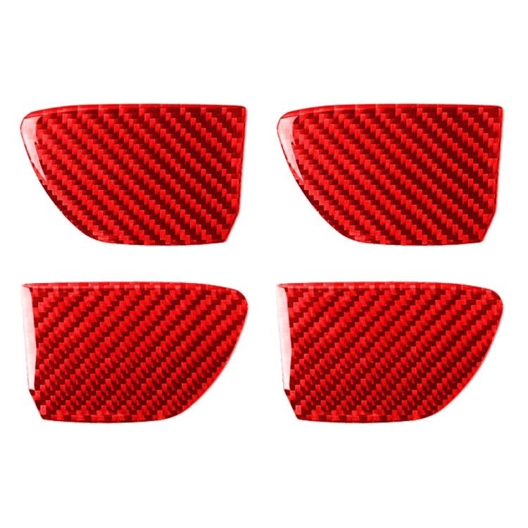 Car Carbon Fiber Inside Door Bowl Decorative Sticker for Infiniti Q50 2014-2020, Left and Right Drive(Red) - In Car by buy2fix | Online Shopping UK | buy2fix