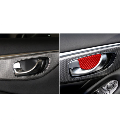 Car Carbon Fiber Inside Door Bowl Decorative Sticker for Infiniti Q50 2014-2020, Left and Right Drive(Red) - In Car by buy2fix | Online Shopping UK | buy2fix