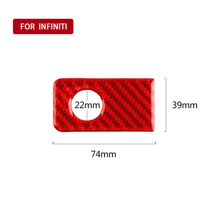 Car Carbon Fiber Front Passenger Seat Handle Box Decorative Sticker for Infiniti Q50 2014-2020, Left Drive(Red) - In Car by buy2fix | Online Shopping UK | buy2fix