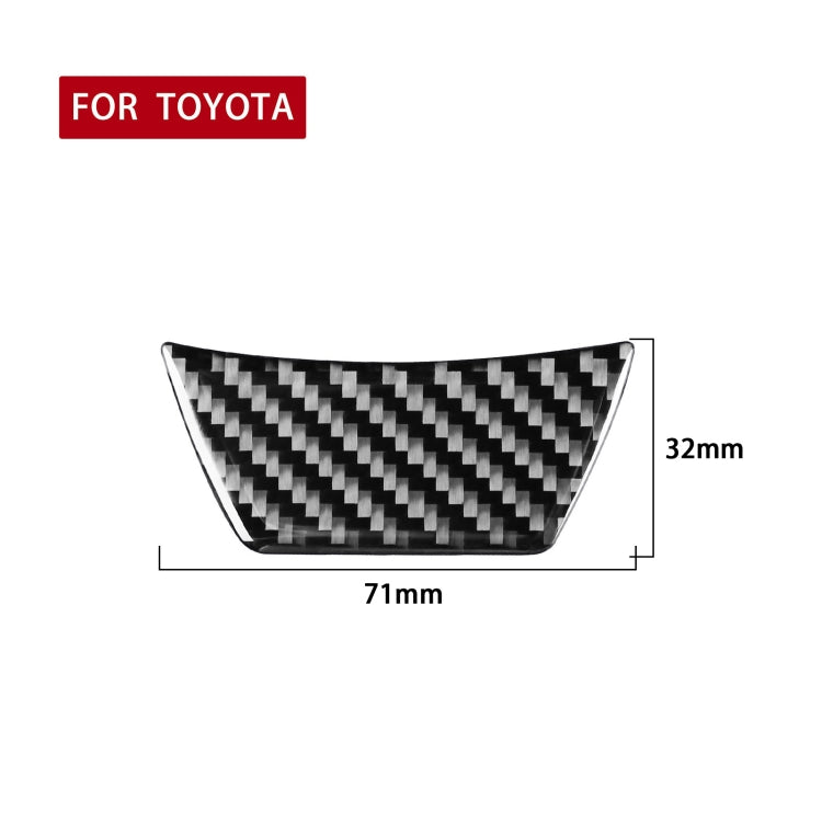 Car Carbon Fiber Steering Wheel Decorative Sticker for Toyota Highlander 2014-2019, Left Drive - In Car by buy2fix | Online Shopping UK | buy2fix