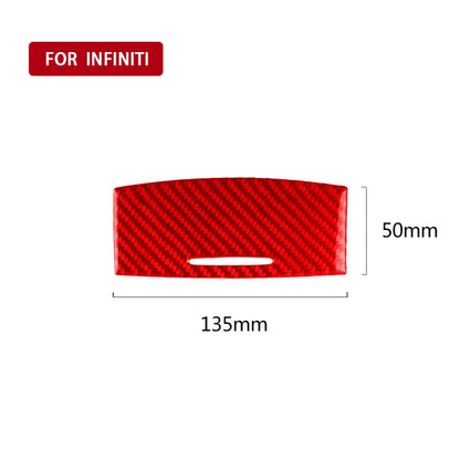 Car Carbon Fiber Gear Panel Ashtray Decorative Sticker for Infiniti Q50 2014-2020, Left and Right Drive (Red) by buy2fix