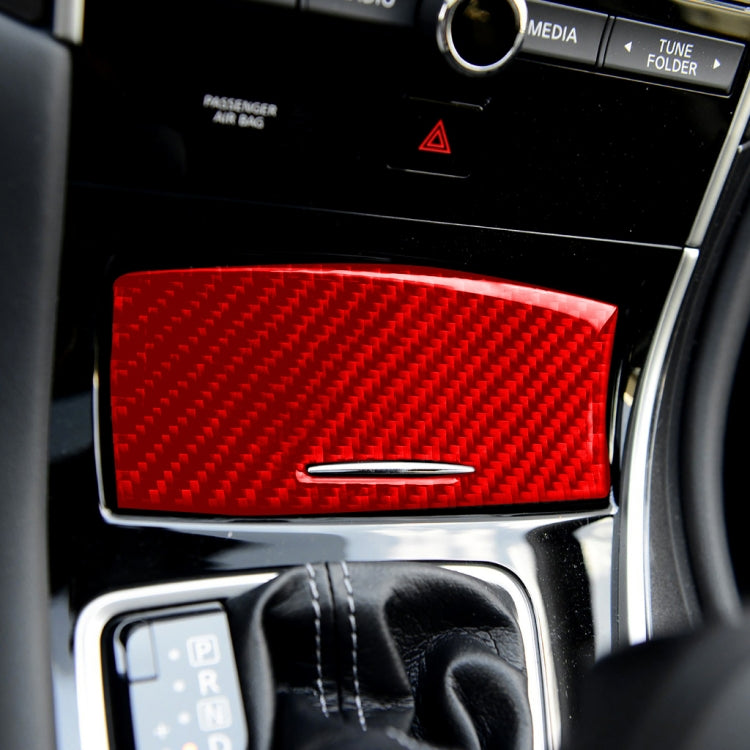 Car Carbon Fiber Gear Panel Ashtray Decorative Sticker for Infiniti Q50 2014-2020, Left and Right Drive (Red) by buy2fix