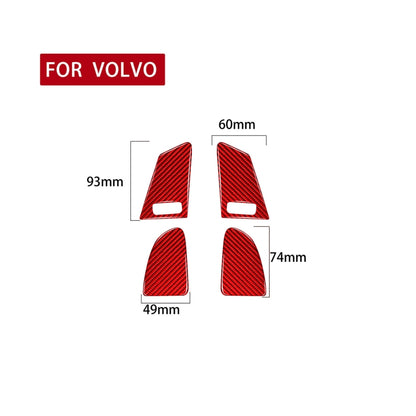 Car Window Lift Button B Decorative Sticker for Volvo V60 2010-2017, Left and Right Drive(Red) - In Car by buy2fix | Online Shopping UK | buy2fix