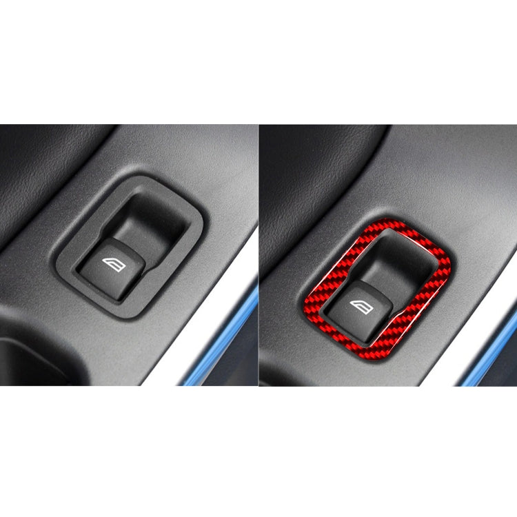 Car Window Lift Button Decorative Sticker for Volvo V60 2010-2017, Left Drive (Red) - In Car by buy2fix | Online Shopping UK | buy2fix