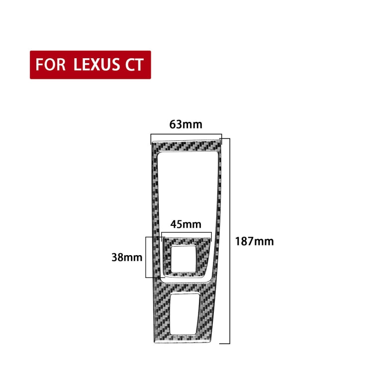 Car Carbon Fiber Gear Panel Decorative Sticker for Lexus CT 2011-2017, Right Drive - In Car by buy2fix | Online Shopping UK | buy2fix