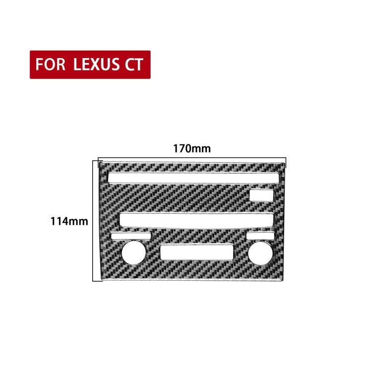 Car Carbon Fiber CD Panel C Decorative Sticker for Lexus CT 2011-2017, Right Drive - In Car by buy2fix | Online Shopping UK | buy2fix