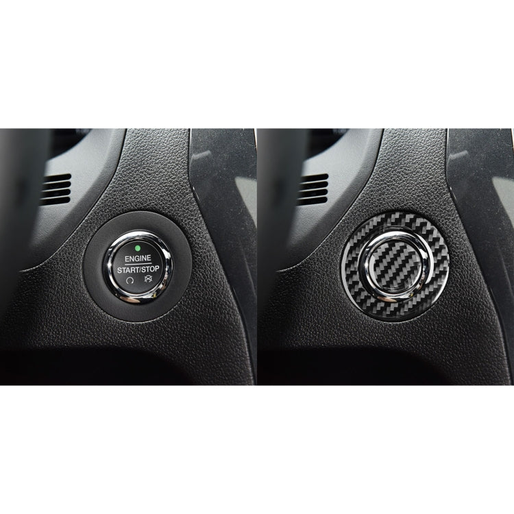 Car Carbon Fiber One-click Start Button Decorative Sticker for Ford Explorer 2013-2019, Left Drive - In Car by buy2fix | Online Shopping UK | buy2fix