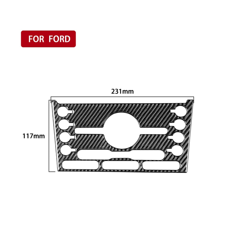 Car Carbon Fiber Air Conditioning Panel Decorative Sticker for Ford Explorer 2016-2019, Left Drive - In Car by buy2fix | Online Shopping UK | buy2fix