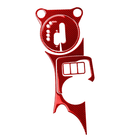 5 in 1 Car Carbon Fiber Gear Water Cup Holder Panel Decorative Sticker for Nissan 370Z / Z34 2009-, Left Drive (Red) by buy2fix