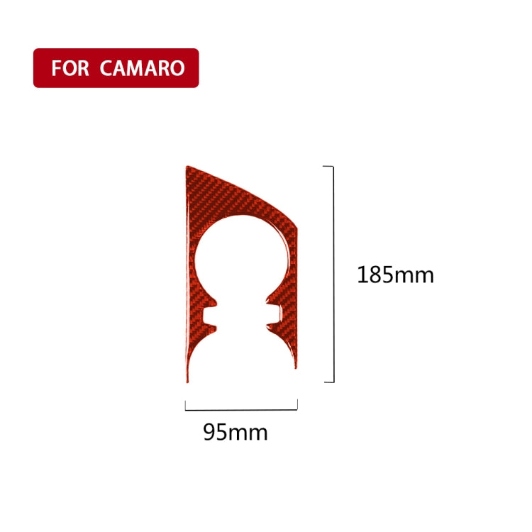 Car Carbon Fiber Water Cup Holder Panel Decorative Sticker for Chevrolet Camaro 2017-2019, Left Drive (Red) by buy2fix