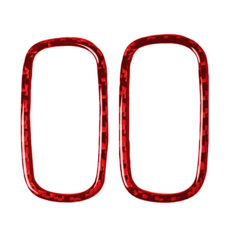Car Carbon Fiber Air Outlet Frame Decorative Sticker for BMW Mini F60, Left and Right Drive Universal (Red) by buy2fix