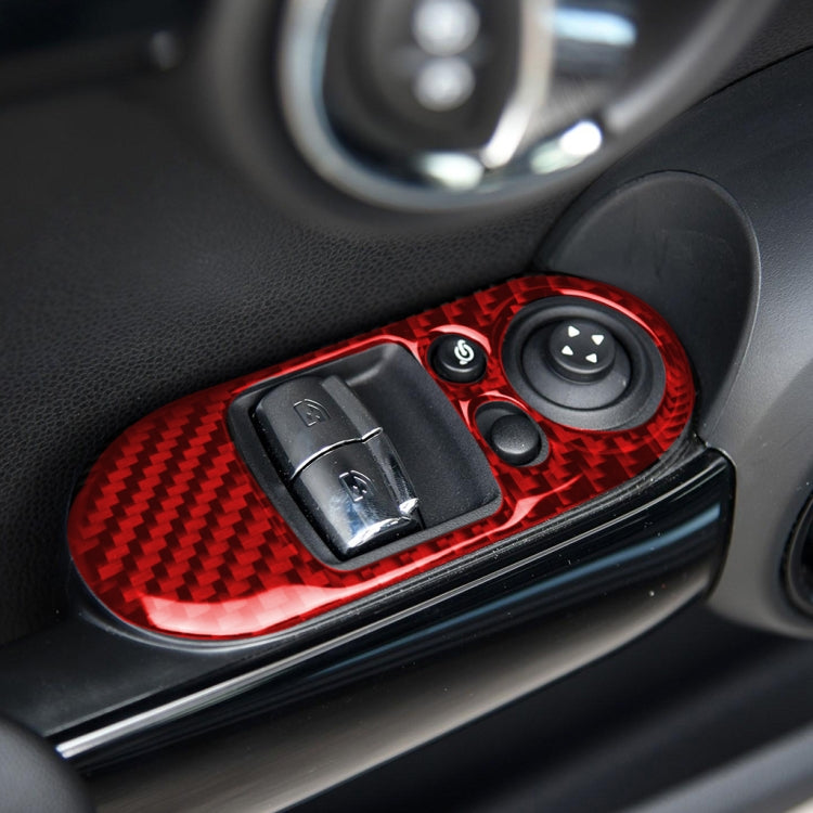 Car Carbon Fiber Lifting Panel Decorative Sticker for BMW Mini F56, Left Drive (Red) by buy2fix