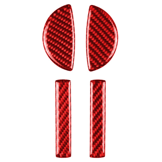 4 in 1 Car Carbon Fiber Door Handle Decorative Sticker for BMW Mini Cooper Clubman Countryman F55 F54 F60, Left and Right Drive Universal(Red) by buy2fix