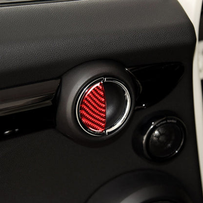 4 in 1 Car Carbon Fiber Door Handle Decorative Sticker for BMW Mini Cooper Clubman Countryman F55 F54 F60, Left and Right Drive Universal(Red) by buy2fix