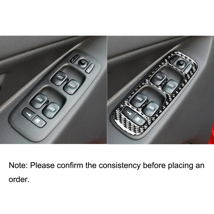 Car Carbon Fiber Window Lift A Decorative Sticker for Volvo XC90 2003-2007, Left Drive by buy2fix