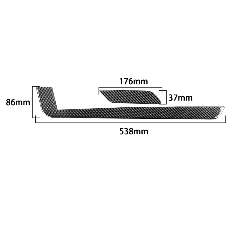 2 PCS / Set Carbon Fiber Car Central Control Gear Side Decorative Sticker for Toyota Tundra 2014-2018, Left Right Driving by buy2fix