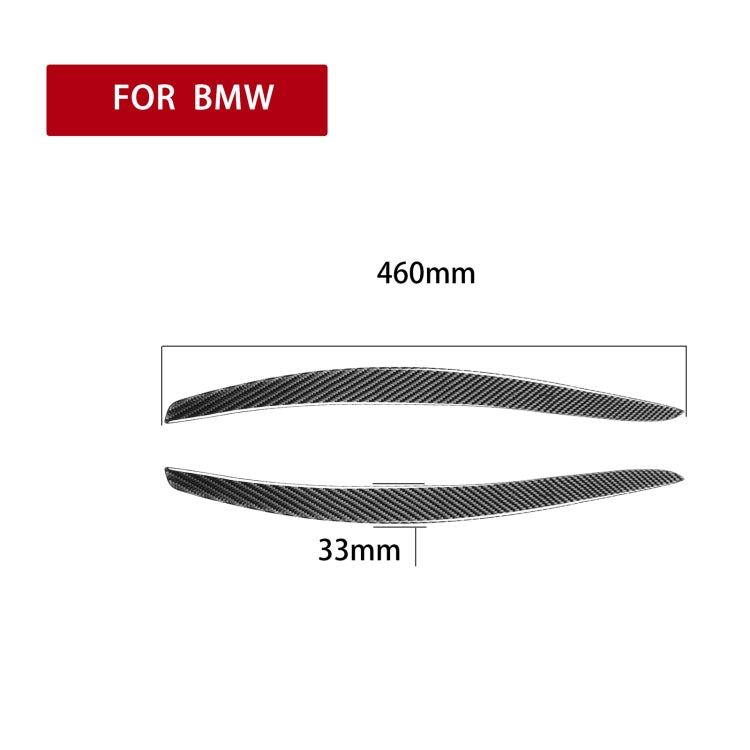 2 PCS / Set Carbon Fiber Car Lamp Eyebrow Decorative Sticker for BMW E92 / E93 2006-2012, Drop Glue Version -  by buy2fix | Online Shopping UK | buy2fix