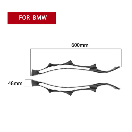 2 PCS / Set Carbon Fiber Car Lamp Eyebrow Decorative Sticker for BMW E60 5 Series 2004-2010, Drop Glue Version by buy2fix
