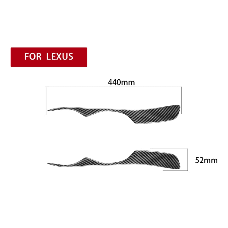 2 PCS / Set Carbon Fiber Car Lamp Eyebrow Decorative Sticker for Lexus IS300/IS200/RS200/ALTezza 1998-2005, Drop Glue Version - In Car by buy2fix | Online Shopping UK | buy2fix