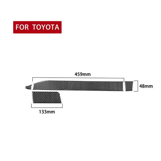 4 PCS / Set Carbon Fiber Car Center Console Decorative Sticker for Toyota 4Runner 2010-2020, Suitable for Left Driving by buy2fix