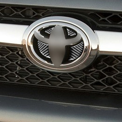 4 PCS / Set Carbon Fiber Car Front Middle Net Logo Decorative Sticker for Toyota 4Runner 2010-2020 by buy2fix