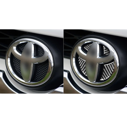 4 PCS / Set Carbon Fiber Car Front Middle Net Logo Decorative Sticker for Toyota 4Runner 2010-2020 by buy2fix