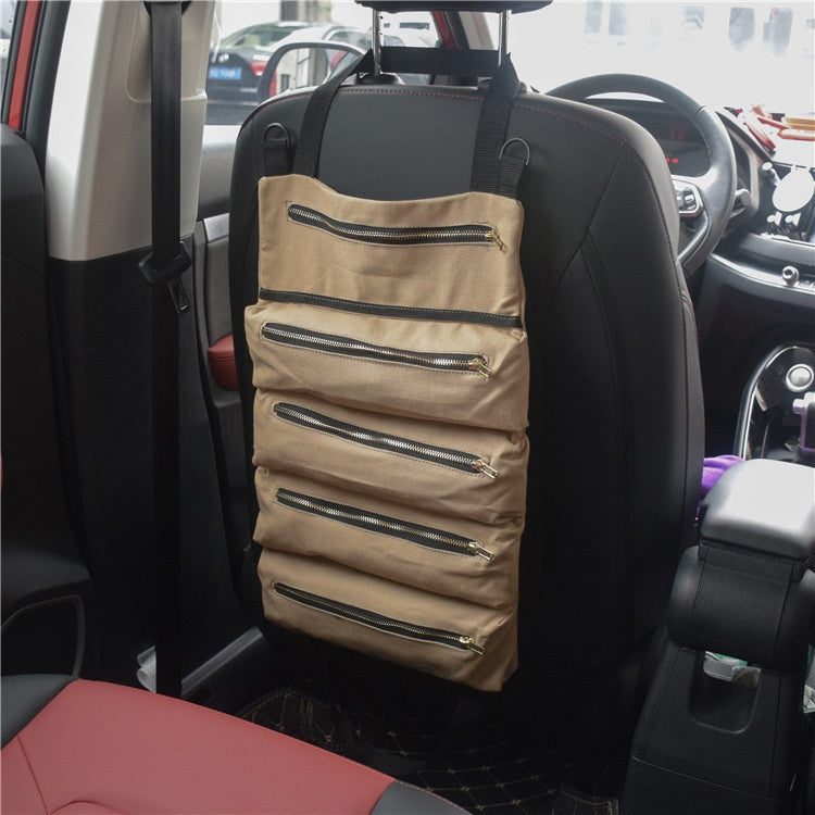 Car Auto Multi-function Canvas Storage Bag Portable Tool Bag Hanging Pocket Bag (Black) by buy2fix
