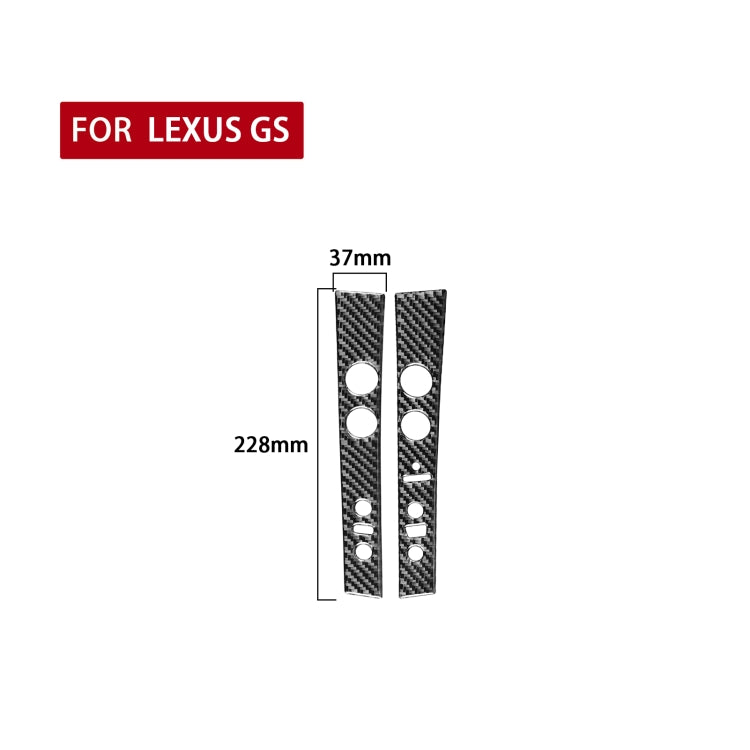 2 PCS / Set Carbon Fiber Car Central Control Panel A Version Decorative Sticker for Lexus GS 2006-2011,Left and Right Drive Universal - In Car by buy2fix | Online Shopping UK | buy2fix