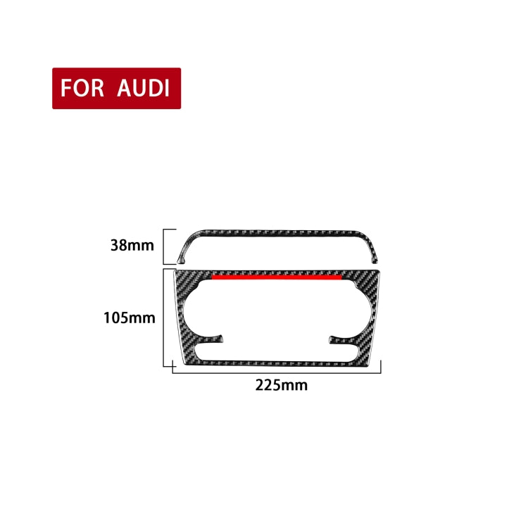 Carbon Fiber Car Air Conditioning Knob Frame Red Edge Decorative Sticker for Audi Q3 2013-2018,Left and Right Drive Universal - In Car by buy2fix | Online Shopping UK | buy2fix