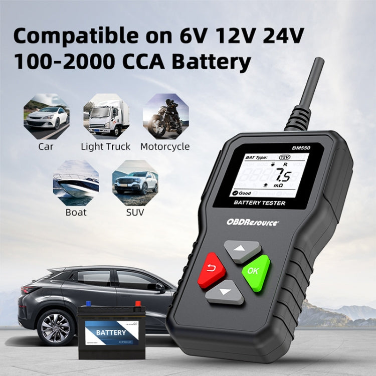 BM550 6V / 12V / 24V 3 in 1 Battery Tester Analyzer Battery Life Detector - In Car by buy2fix | Online Shopping UK | buy2fix