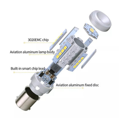 2pcs 1156 IC12-28V / 16.68W / 1.39A Car 3020EMC-26 Constant Current Wide Voltage Turn Signal Light (Yellow Light) - In Car by buy2fix | Online Shopping UK | buy2fix