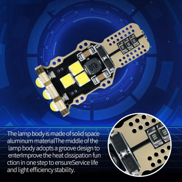 4pcs T15 DC12V / 1.5W / 0.13A / 540LM Car Decoding Reversing Light 9LEDs SMD-3030 Lamp Beads by buy2fix