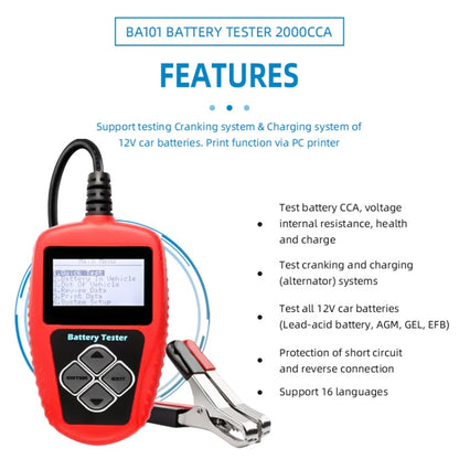 Car 12V Battery Detector Digital Diagnostic Test Tool - In Car by buy2fix | Online Shopping UK | buy2fix