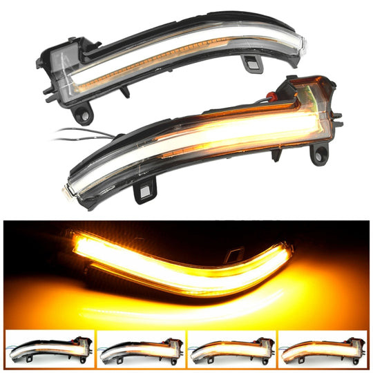 1 Pair For BMW 3 Series F20 Car Dynamic LED Turn Signal Light Rearview Mirror Flasher Water Blinker (Transparent)