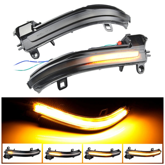 1 paire pour BMW série 3 F20 voiture dynamique clignotant LED rétroviseur clignotant clignotant à eau (noir Transparent)