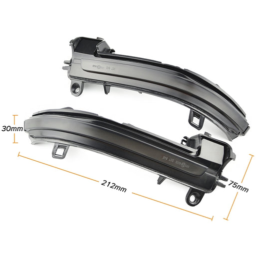 1 Pair For BMW 3 Series F20 Car Dynamic LED Turn Signal Light Rearview Mirror Flasher Water Blinker (Transparent Black) by buy2fix