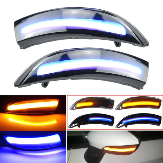 1 paire pour Ford Fiesta 2008-2017 voiture dynamique clignotant LED rétroviseur clignotant clignotant à eau