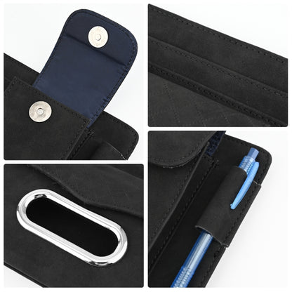 Car Nappa Leather Sun Visor Storage Clip (Black) - In Car by buy2fix | Online Shopping UK | buy2fix
