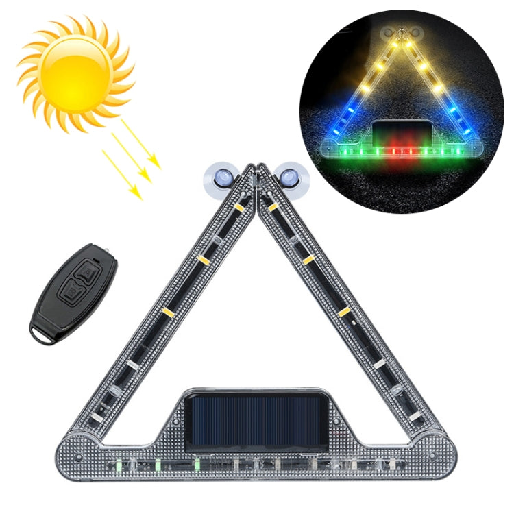 Car Triangular Light Warning Sign Solar Charging Strobe Emergency Rang ...