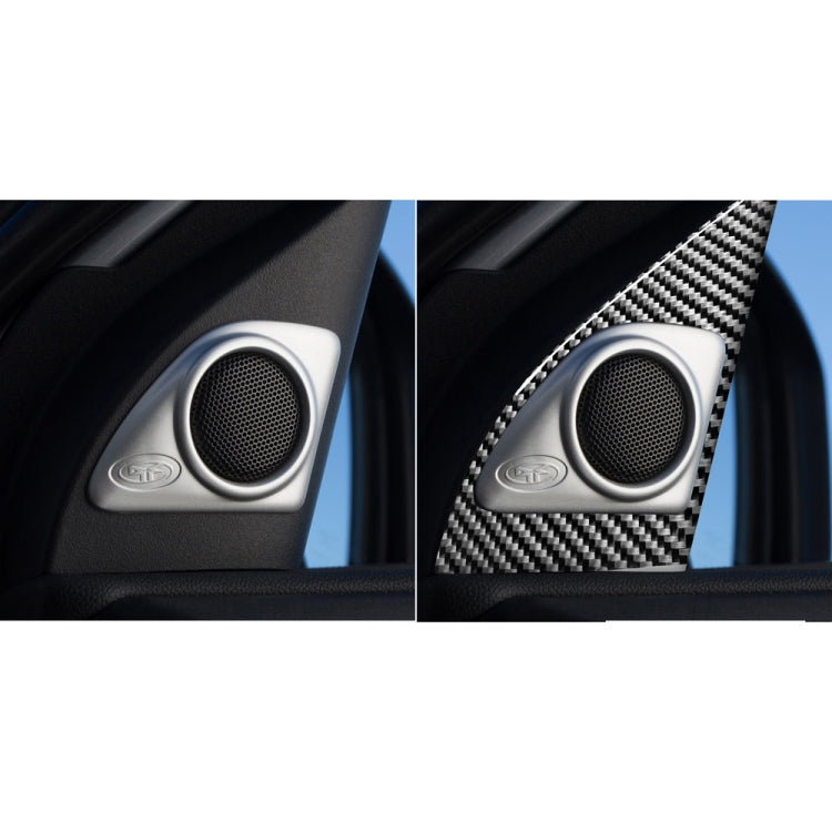 2 PCS Car Carbon Fiber Left and Right Speakers Decorative Sticker for Mitsubishi Lancer EVO (Only DE / ES) 2008-2015, Left and Right Drive Universal -  by buy2fix | Online Shopping UK | buy2fix