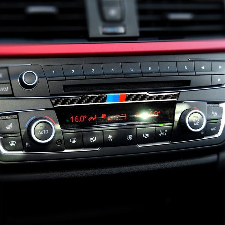 Three Color Carbon Fiber Car Central Control CD Decorative Sticker for BMW (F30) 2013-2015 / (F34) 2013-2016 -  by buy2fix | Online Shopping UK | buy2fix