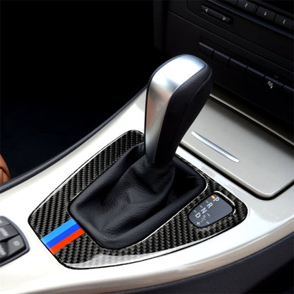 Three Color Carbon Fiber Car Right Driving Gear Panel Decorative Sticker for BMW E90 / E92 2005-2012 -  by buy2fix | Online Shopping UK | buy2fix