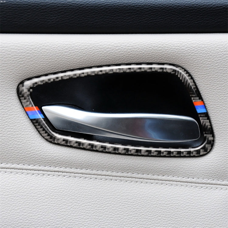 Three Color Carbon Fiber Car Door Handle Decorative Sticker for BMW E90 / 320i / 318i / 325i -  by buy2fix | Online Shopping UK | buy2fix