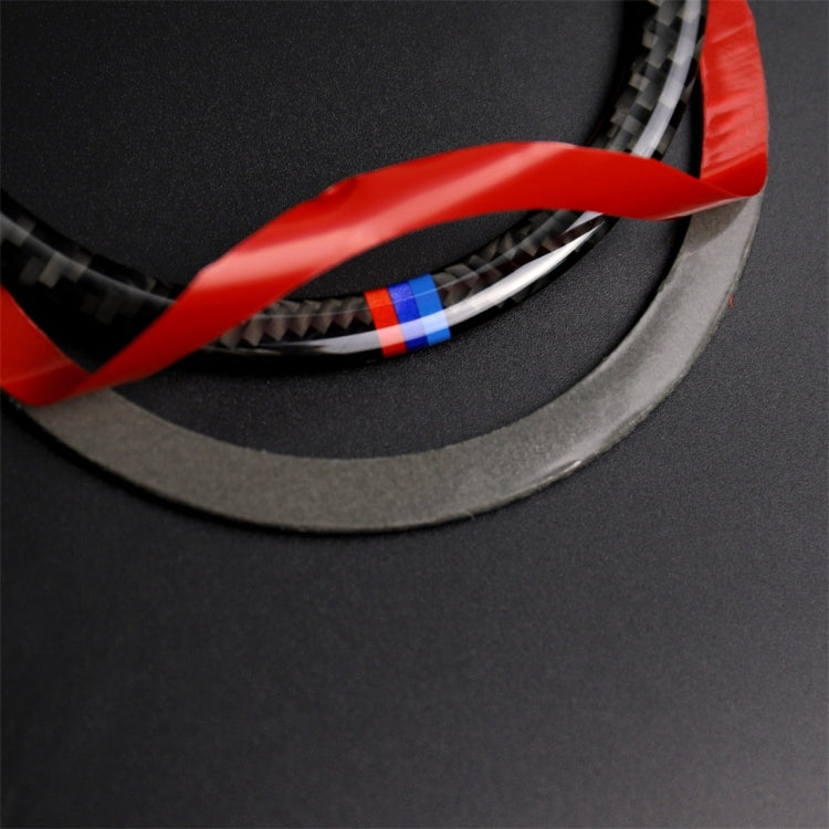 Three Color Carbon Fiber Car Horn Circle Decorative Sticker for BMW E90 / E84 / 320i / 325i -  by buy2fix | Online Shopping UK | buy2fix